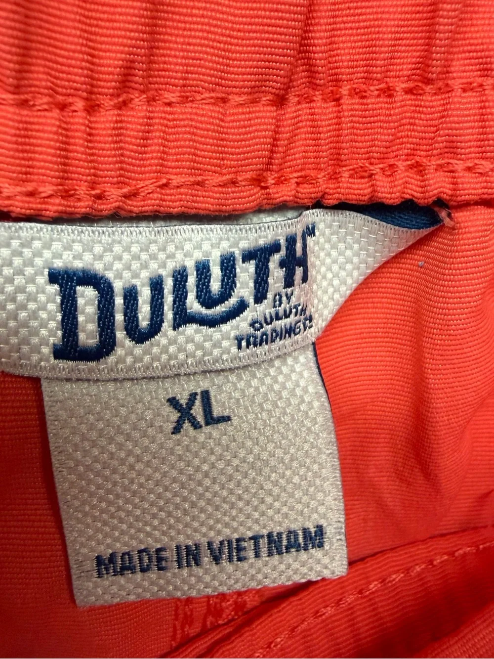 Duluth Trading Orange Swim/Active Shorts with Purple‎ Drawstring XL